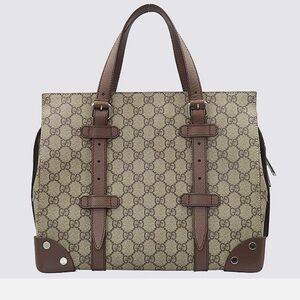 Gucci Beige and Brown Monogram Tote